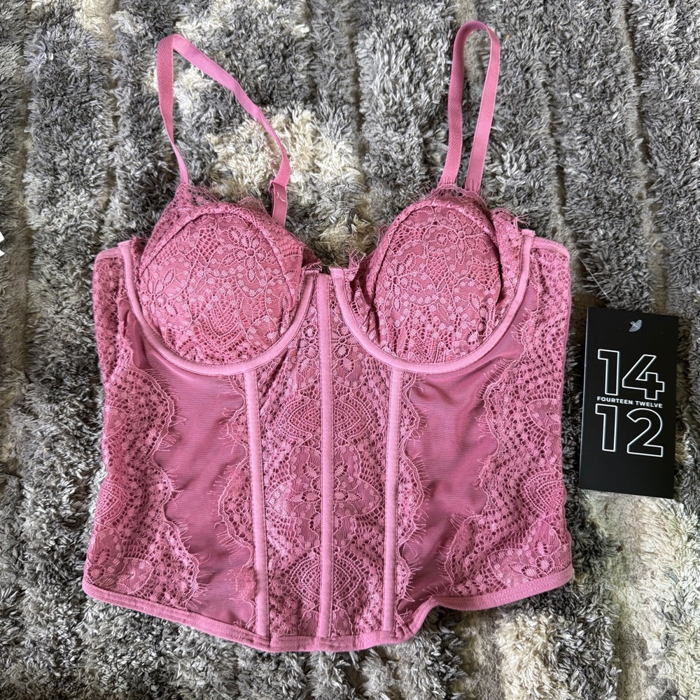 Pink Lace Bustier